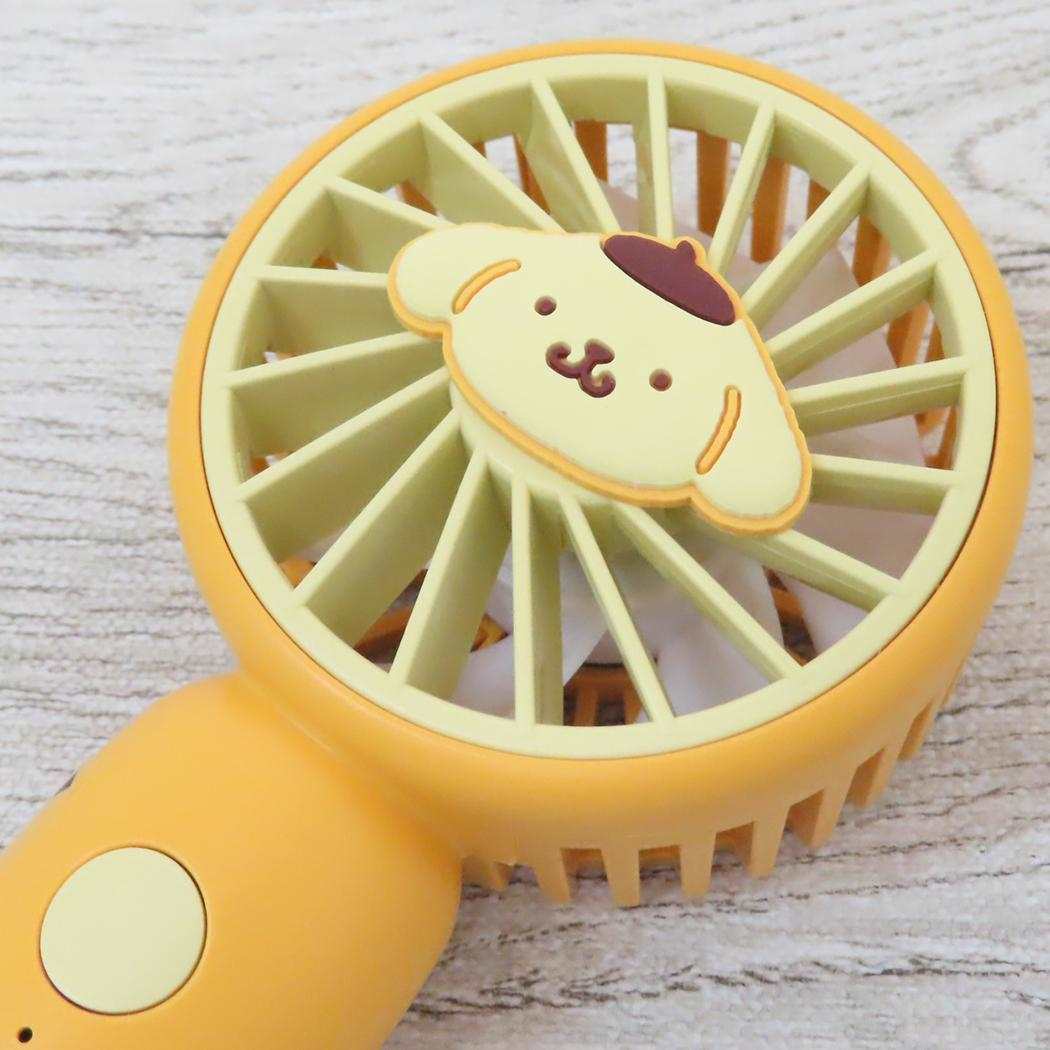 カラビナ付きminiFAN 携帯用扇風機 ポムポムプリン サンリオ ジェイズプランニング ミニファン USB充電