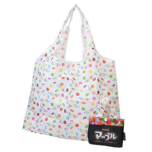 折りたたみショッピングバッグ エコバッグ マーブルチョコレート BK お菓子パッケージ ジェイズプランニング お買い物かばん メール便可