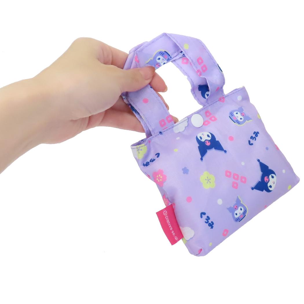 折りたたみショッピングバッグ エコバッグ クロミ 水玉模様 サンリオ ジェイズプランニング お買い物かばん コンパクト メール便可