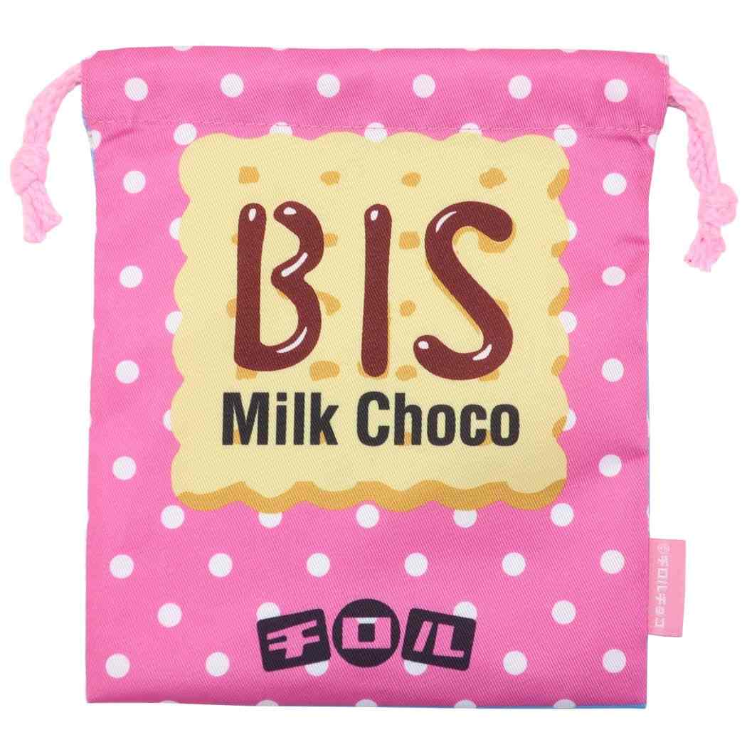きんちゃくポーチ 巾着袋 チロルチョコビス お菓子パッケージ ジェイズプランニング 新学期準備雑貨 小物入れ メール便可