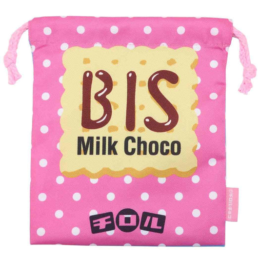 きんちゃくポーチ 巾着袋 チロルチョコビス お菓子パッケージ ジェイズプランニング 新学期準備雑貨 小物入れ メール便可