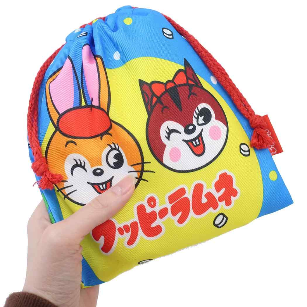 巾着 きんちゃくポーチ 巾着袋 クッピーラムネ お菓子パッケージ ジェイズプランニング 新学期準備雑貨 小物入れ メール便可
