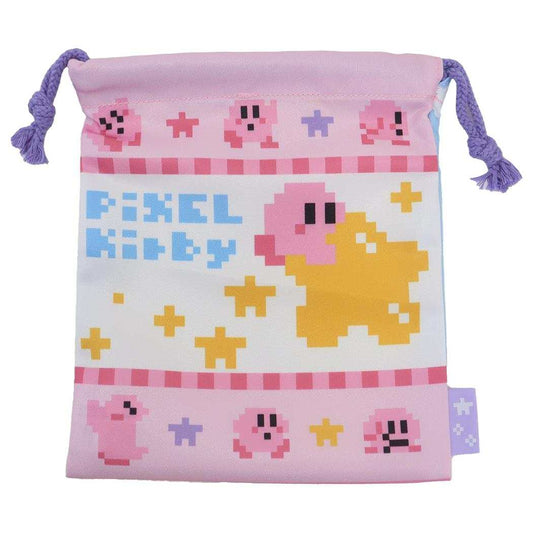 巾着 きんちゃくポーチ 巾着袋 星のカービィx大図まこと ピンク＆ライトブルー ジェイズプランニング 小物入れ メール便可