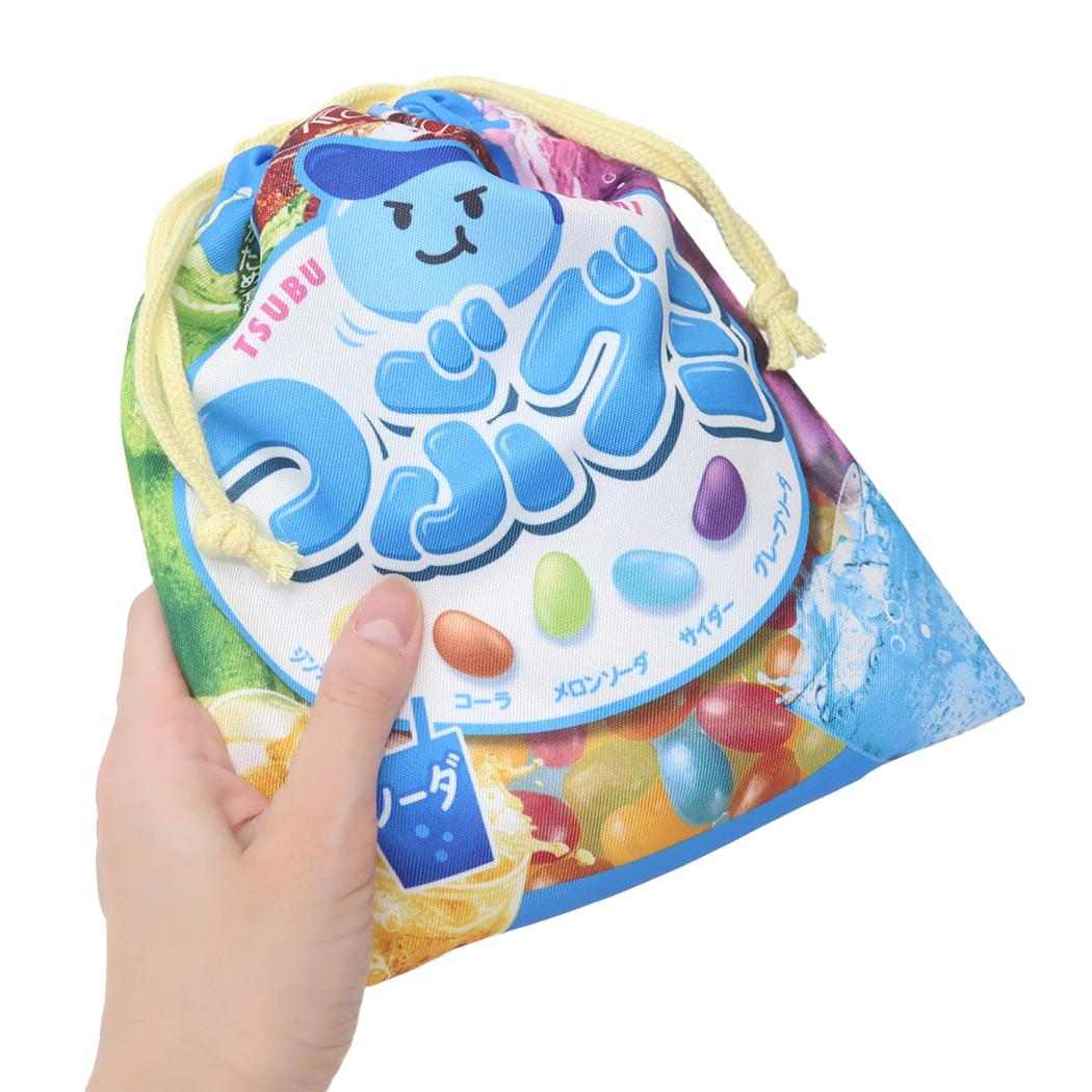 巾着 きんちゃくポーチ 巾着袋 つぶグミ お菓子パッケージ ジェイズプランニング 小物入れ メール便可
