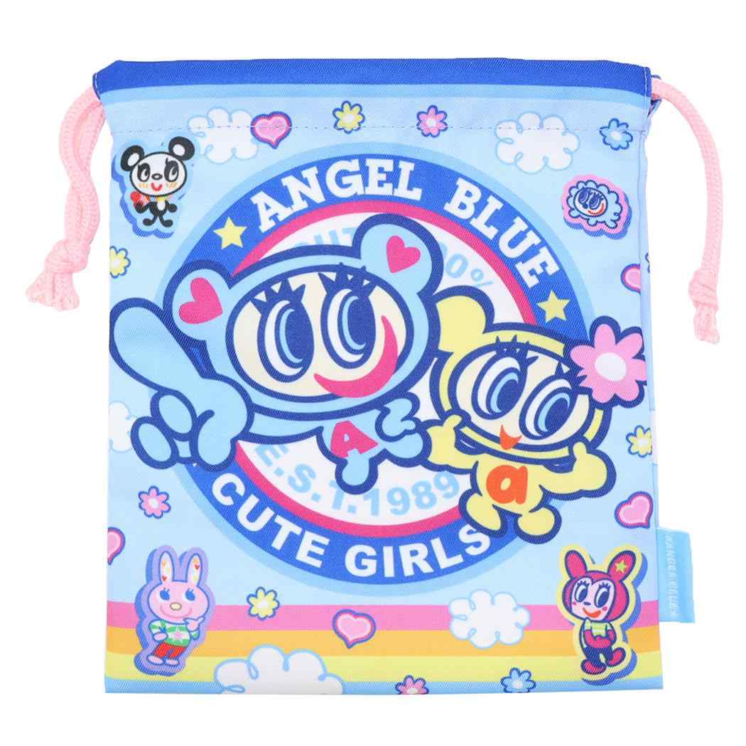 きんちゃくポーチ 巾着袋 エンジェルブルー ジェイズプランニング 新学期準備雑貨 小物入れ メール便可