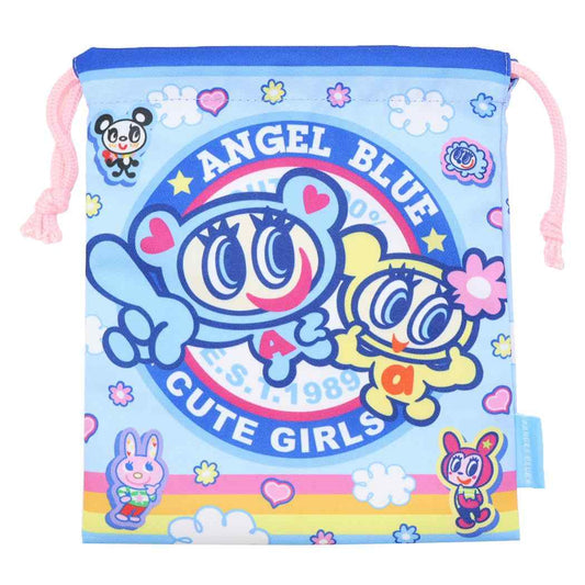 きんちゃくポーチ 巾着袋 エンジェルブルー ジェイズプランニング 新学期準備雑貨 小物入れ メール便可