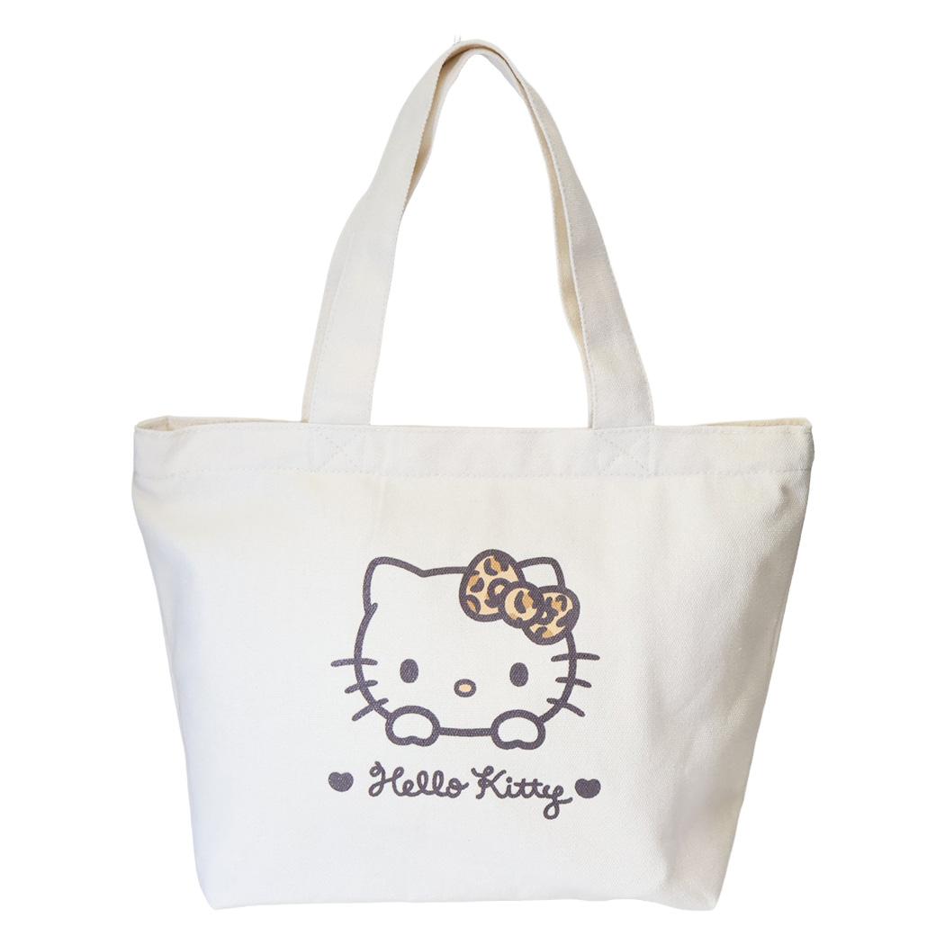 サンリオキャラクターズ トートバッグ 帆布ミニトートバッグ レオパード ハローキティ Sanrio ジェイズプランニング