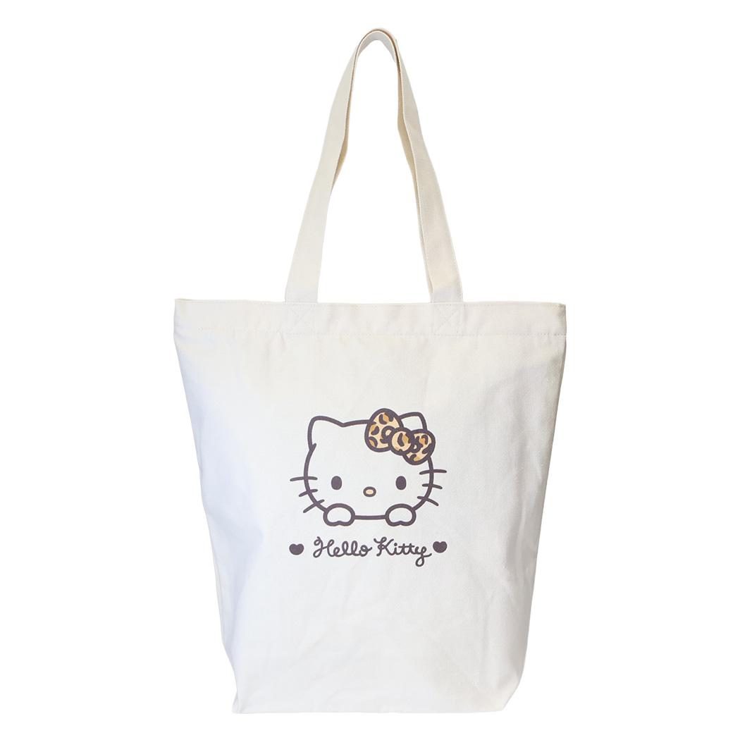 サンリオキャラクターズ トートバッグ 帆布トートバッグ レオパード ハローキティ Sanrio ジェイズプランニング