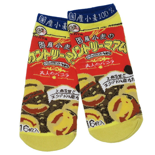 レディースソックス 女性用靴下 お菓子パッケージソックス カントリーマアム ジェイズプランニング 22-24cm ジュニア 面白 雑貨 メール便可