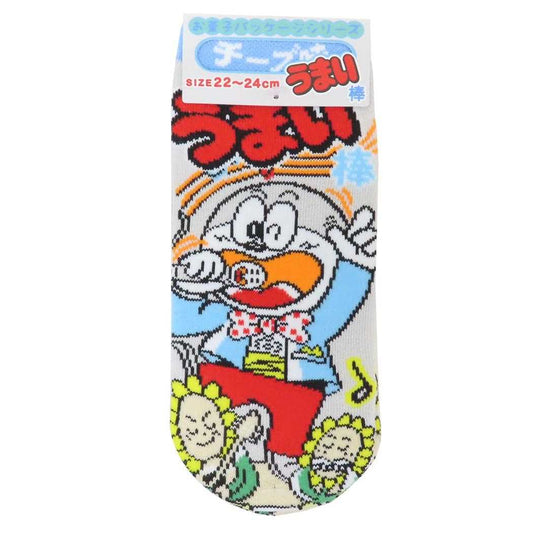 レディースソックス 女性用靴下 うまい棒 チーズ味 お菓子パッケージ ジェイズプランニング プレゼント メール便可