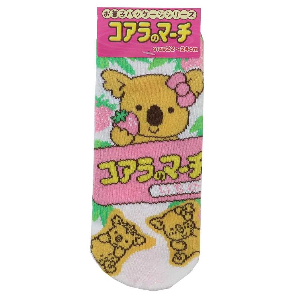 ソックス レディース 女性用靴下 コアラのマーチいちご お菓子パッケージ ジェイズプランニング かわいい メール便可