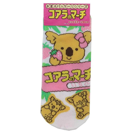 ソックス レディース 女性用靴下 コアラのマーチいちご お菓子パッケージ ジェイズプランニング かわいい メール便可