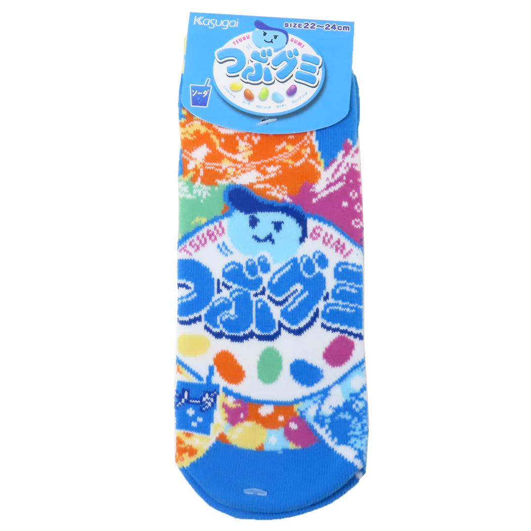 ソックス レディース 女性用靴下 つぶグミソーダ お菓子パッケージ ジェイズプランニング かわいい メール便可