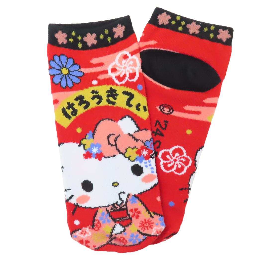 ソックス レディース 女性用靴下 ハローキティ 花日和 サンリオ ジェイズプランニング かわいい メール便可