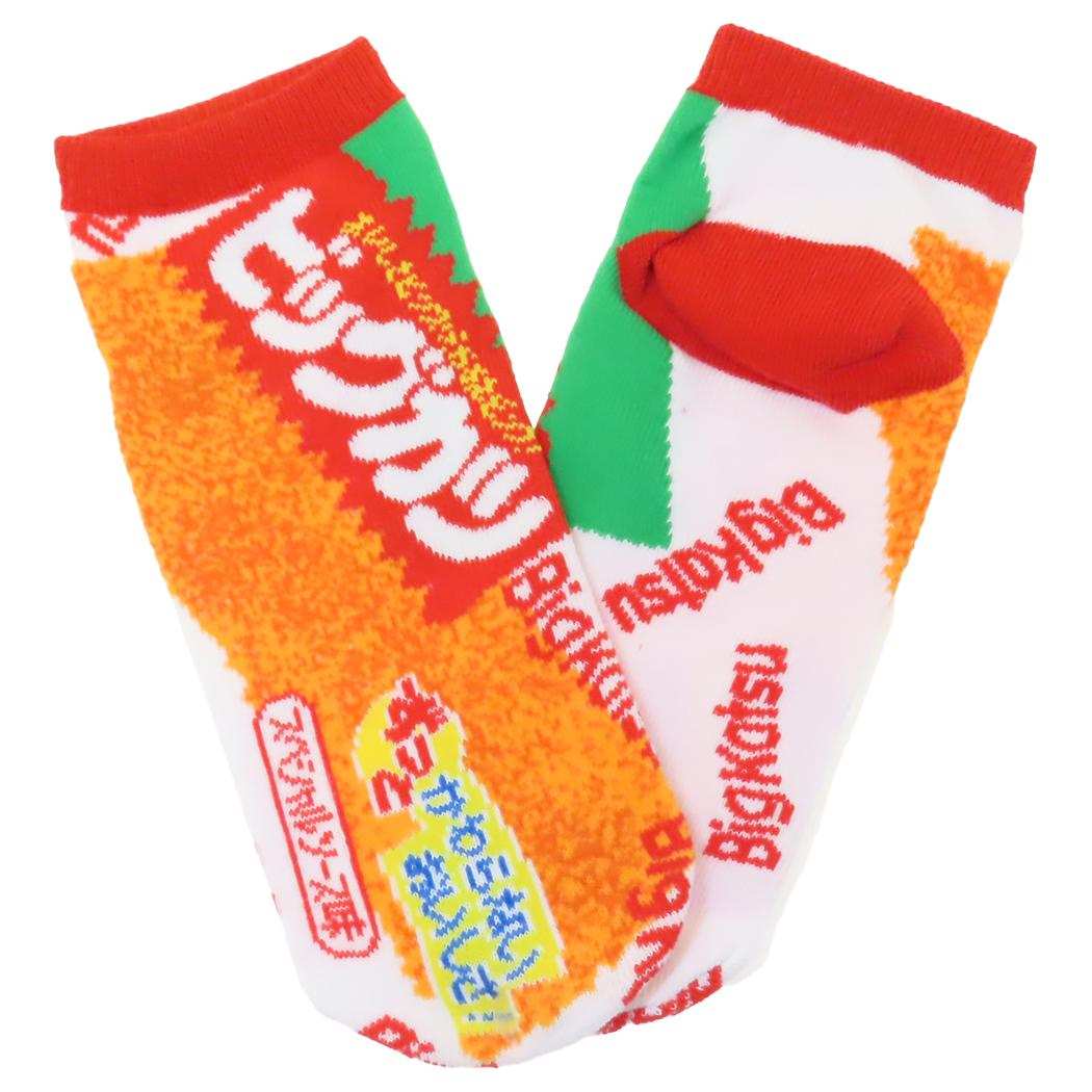 レディースソックス ジャガード 女性用靴下 ビッグかつ お菓子パッケージ ジェイズプランニング かわいい くつ下 メール便可