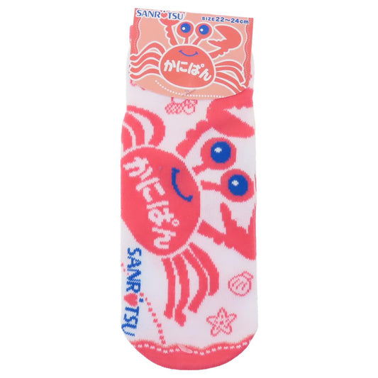 レディースソックス ジャガード 女性用靴下 かにぱん お菓子パッケージ ジェイズプランニング かわいい くつ下 メール便可