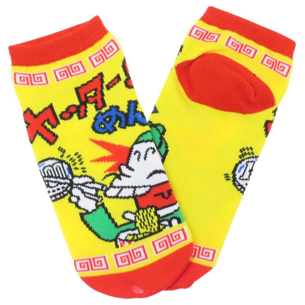 レディースソックス ジャガード 女性用靴下 ヤッター！めん お菓子パッケージ ジェイズプランニング かわいい くつ下 メール便可