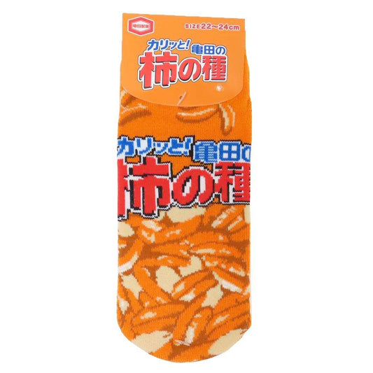 レディースソックス 女性用靴下 亀田の柿の種 お菓子パッケージ ジェイズプランニング プレゼント メール便可