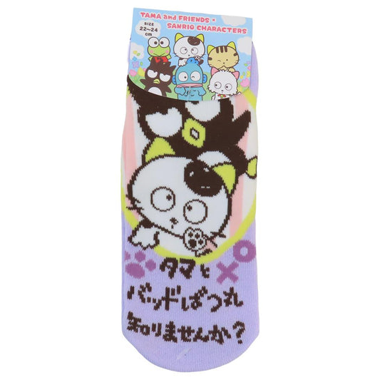 ジャガードソックス 女性用靴下 タマ＆フレンズxバッドばつ丸 サンリオ ジェイズプランニング レディースソックス メール便可
