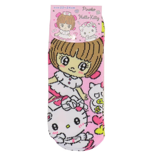 レディースソックス 女性用靴下 ピノコxハローキティ ジェイズプランニング かわいい メール便可