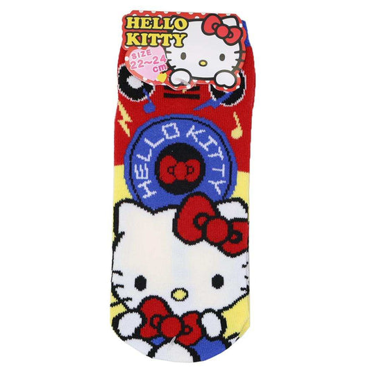 ハローキティ 女性用靴下 ジャガードソックス レコード サンリオ ジェイズプランニング レディースソックス キャラクター グッズ メール便可 シネマコレクション