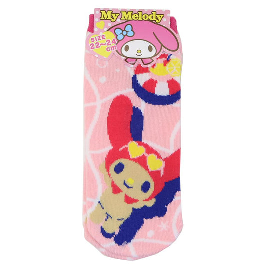 マイメロディ 女性用靴下 ジャガードソックス バケーション サンリオ ジェイズプランニング レディースソックス キャラクター グッズ メール便可 シネマコレクション