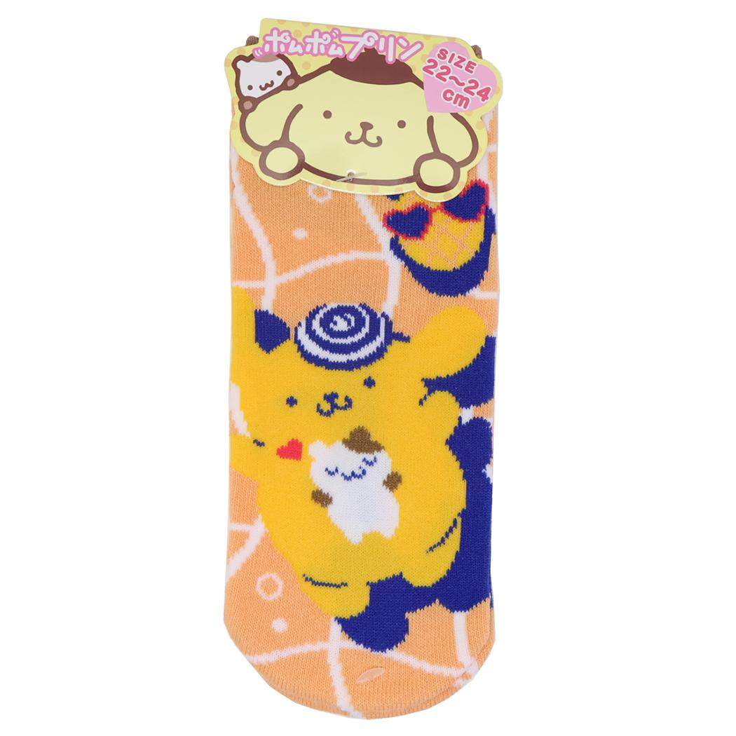 ポムポムプリン 女性用靴下 ジャガードソックス バケーション サンリオ ジェイズプランニング レディースソックス キャラクター グッズ メール便可 シネマコレクション