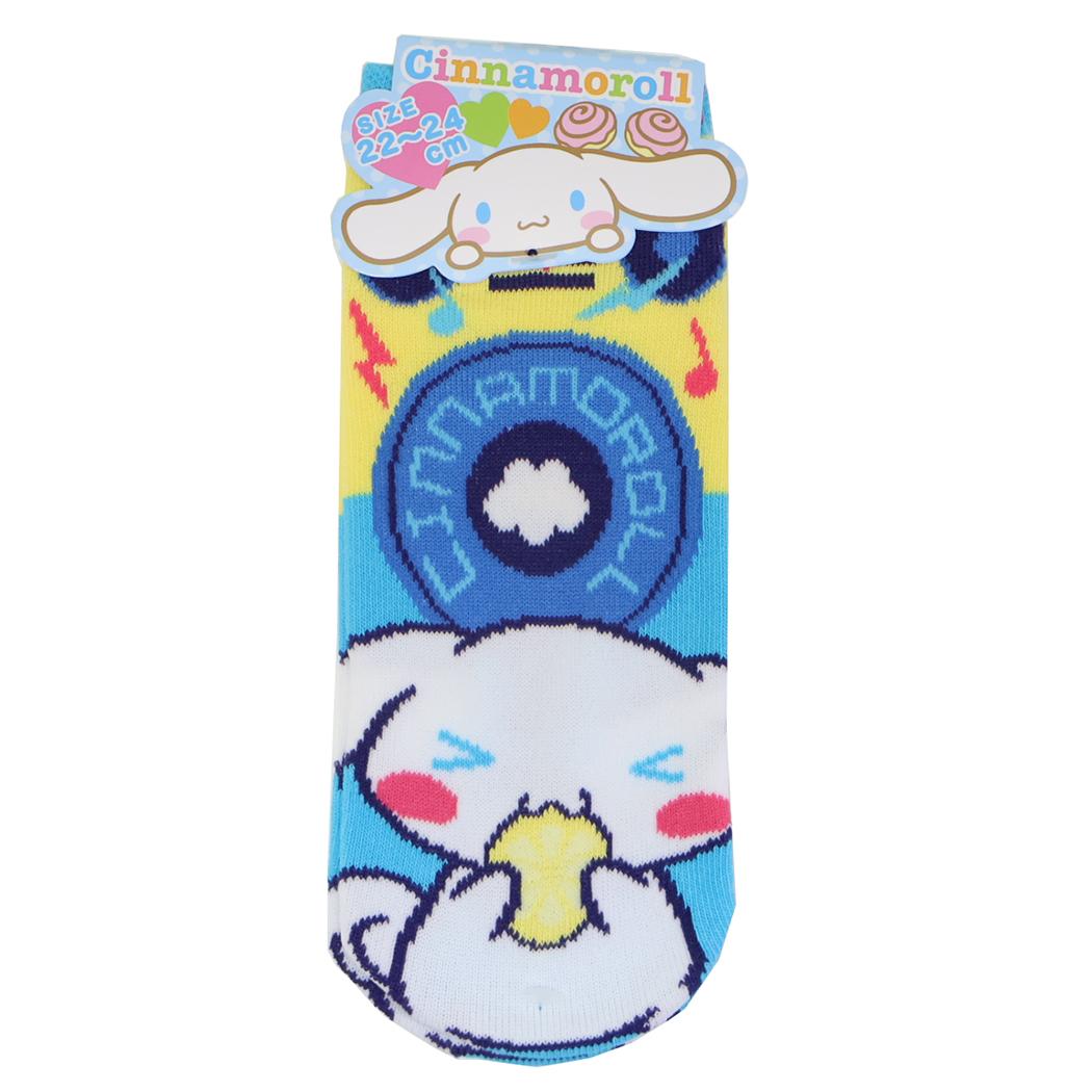 シナモロール 女性用靴下 ジャガードソックス レコード サンリオ ジェイズプランニング レディースソックス キャラクター グッズ メール便可 シネマコレクション