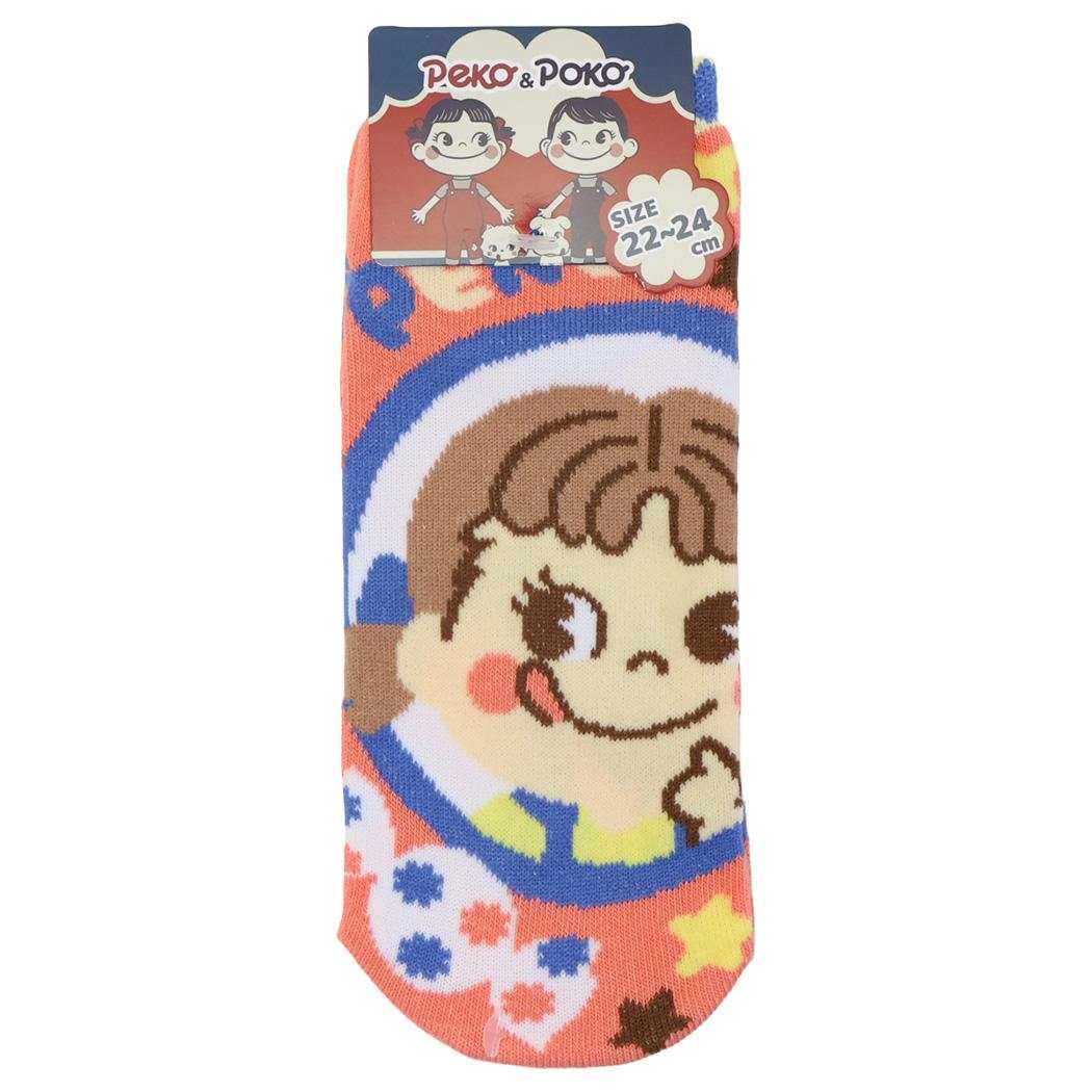 不二家のペコちゃん 女性用靴下 ジャガードソックス ファニー ジェイズプランニング レディースソックス キャラクター グッズ メール便可 シネマコレクション