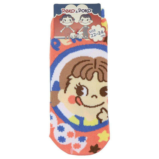不二家のペコちゃん 女性用靴下 ジャガードソックス ファニー ジェイズプランニング レディースソックス キャラクター グッズ メール便可 シネマコレクション