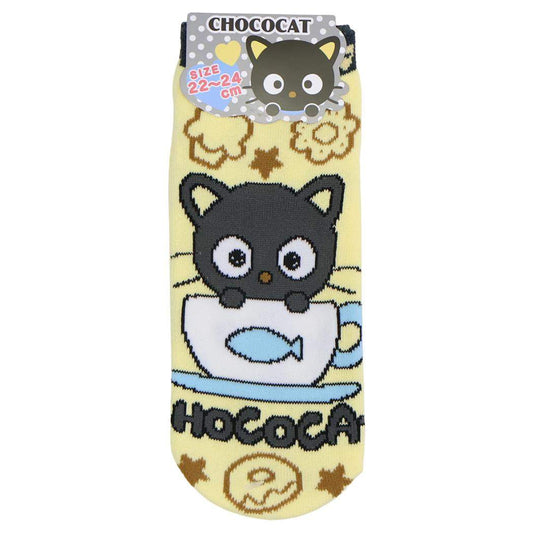 チョコキャット 女性用靴下 ジャガードソックス スイーツ ジェイズプランニング レディースソックス キャラクター グッズ メール便可 シネマコレクション