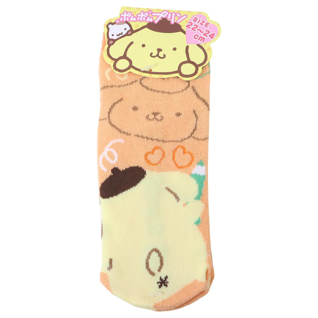 ポムポムプリン レディースソックス 女性用靴下 ソックス 22-24cm ペンシル サンリオ ジェイズプランニング