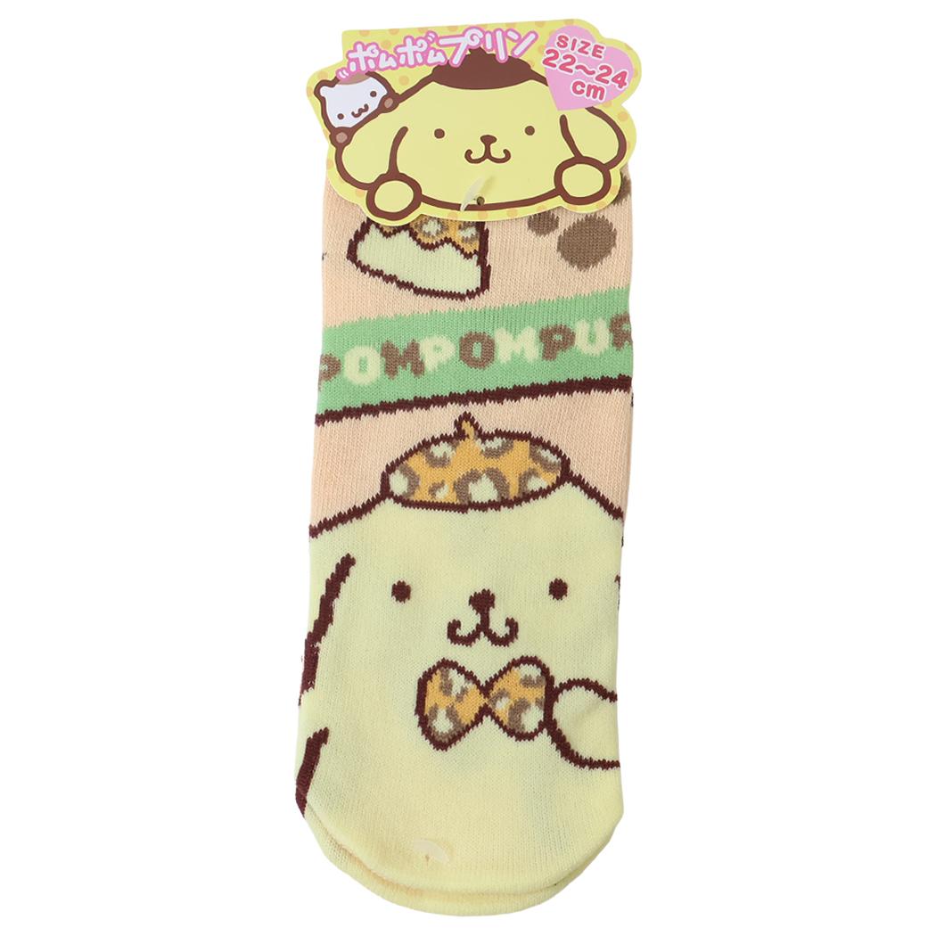 ポムポムプリン レディースソックス 女性用靴下 ソックス 22-24cm アニマルファッション サンリオ ジェイズプランニング