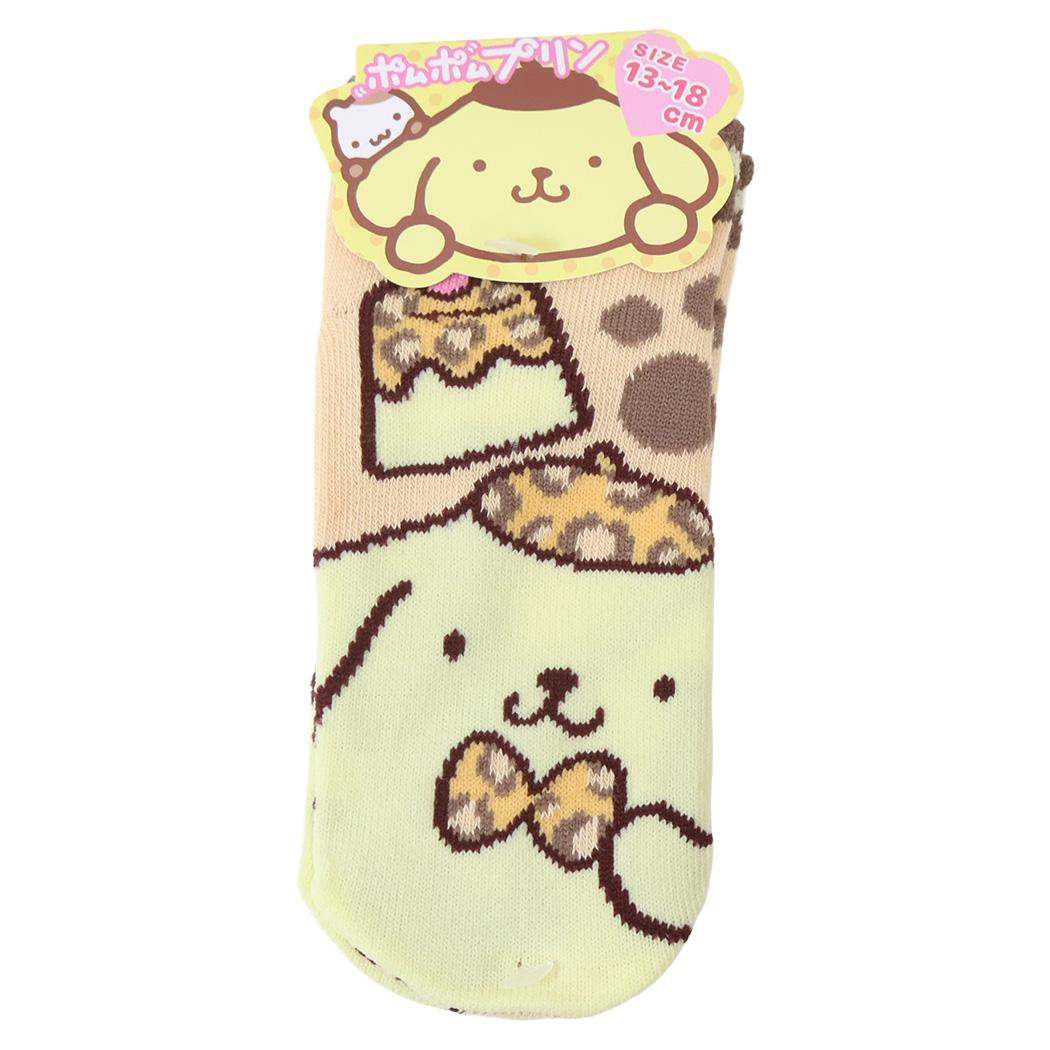 サンリオキャラクターズ 子供用靴下 キッズソックス 13-18cm アニマルファッション ポムポムプリン Sanrio ジェイズプランニング