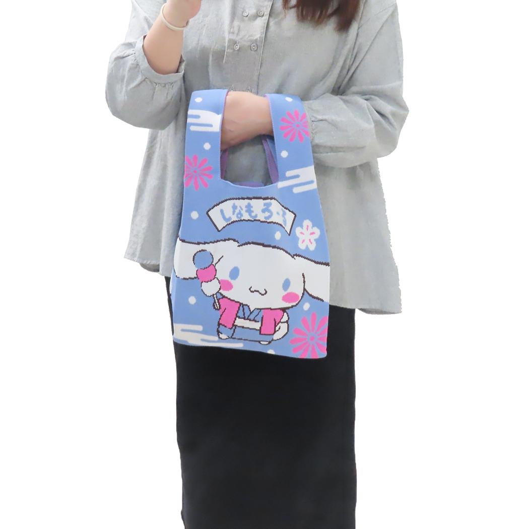 ジャガード織トートバッグ トートバッグ シナモロール 和柄 サンリオ ジェイズプランニング 手提げかばん メール便可