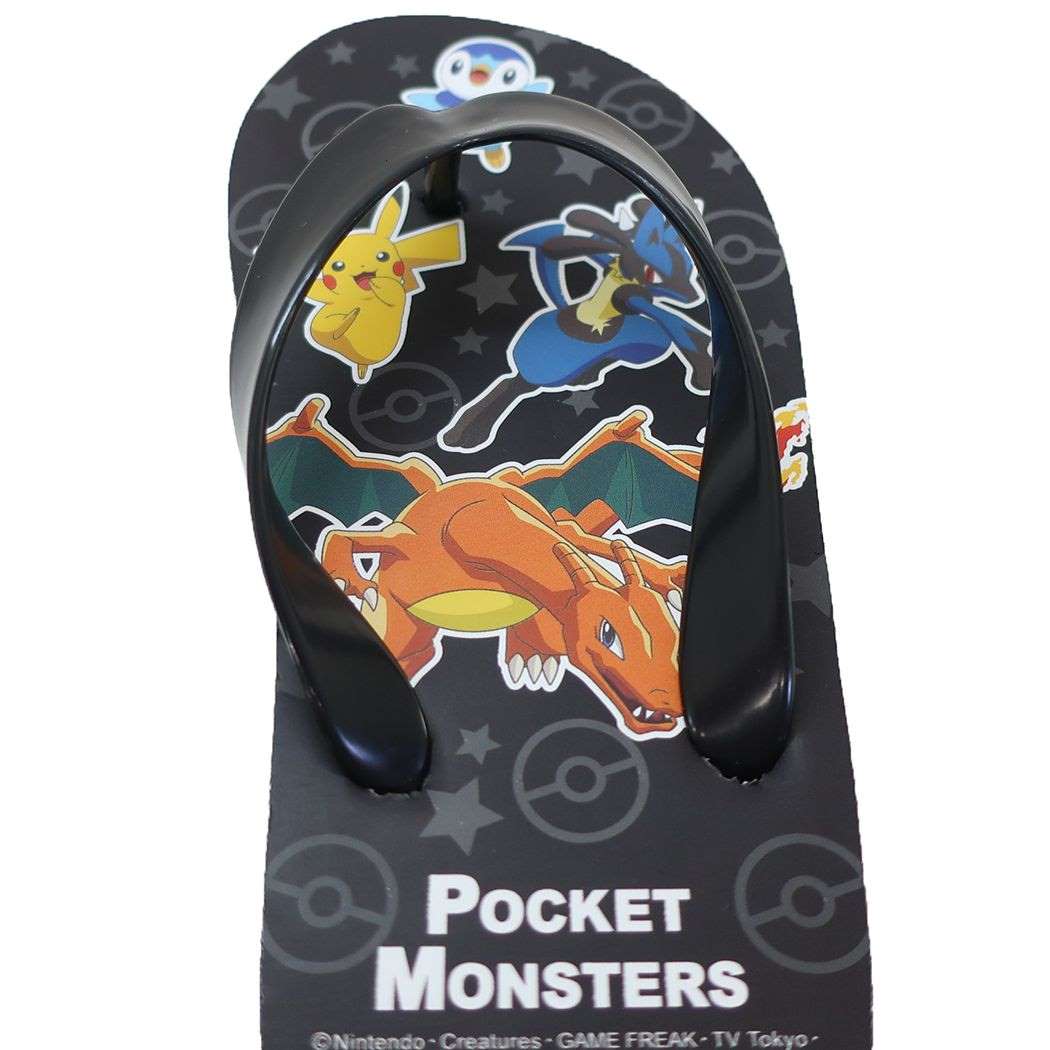ビーチサンダル 子供用サンダル ポケットモンスター ブラック ポケモン ジェイズプランニング キッズ こども 子ども