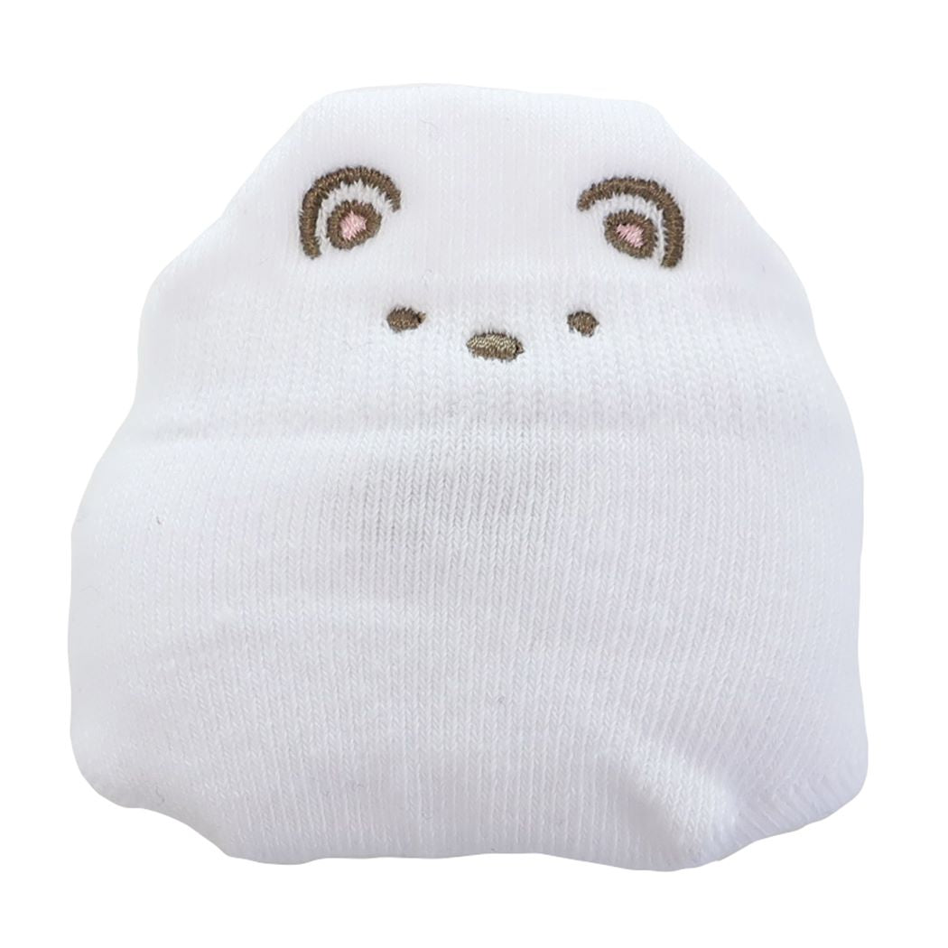レディースぬいぐるみ刺しゅうソックス 女性用靴下 すみっコぐらし しろくま サンエックス ジェイズプランニング かわいい <br><br>