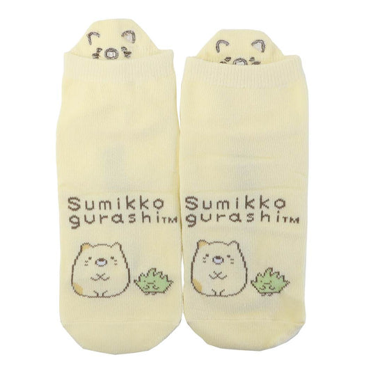 レディースぬいぐるみ刺しゅうソックス 女性用靴下 すみっコぐらし ねこ サンエックス ジェイズプランニング かわいい <br><br>