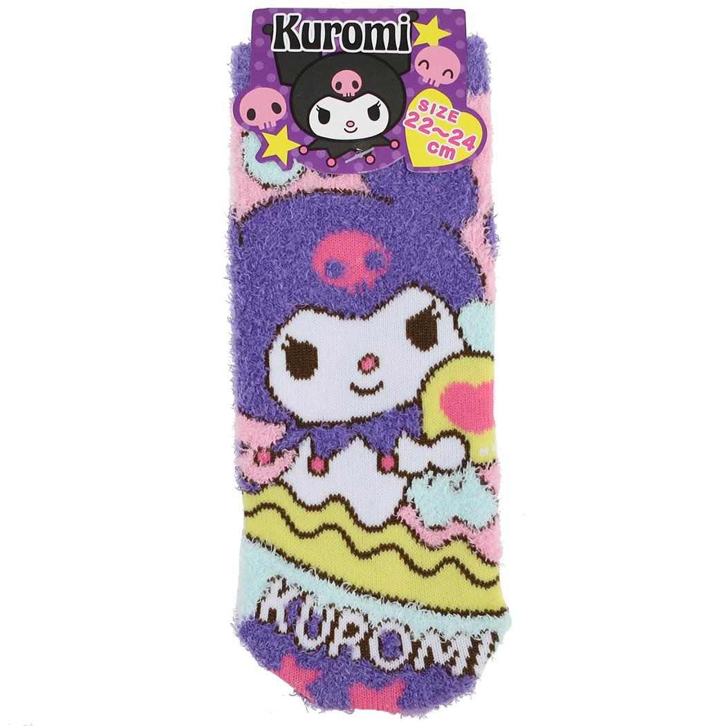 サンリオ 女性用防寒靴下 もこもこルームソックス 22～24cm クロミ/パッケージ sanrio ジェイズプランニング