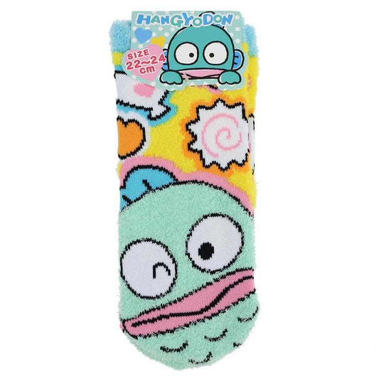 サンリオ 女性用防寒靴下 もこもこルームソックス 22～24cm ハンギョドン/デコレーション sanrio ジェイズプランニング