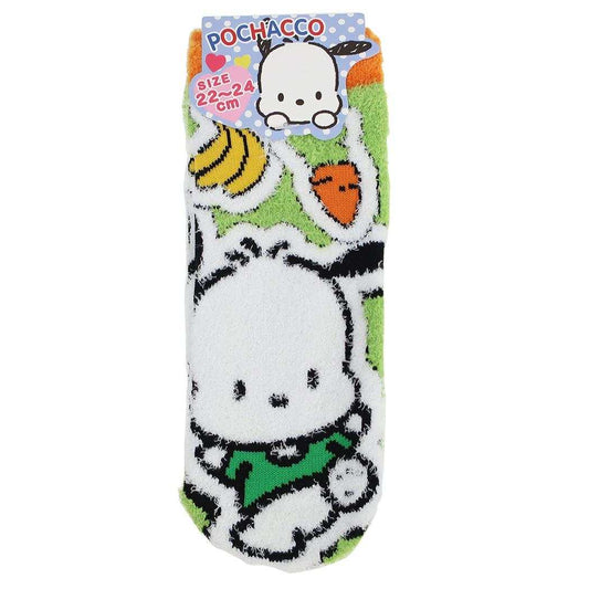 サンリオ 女性用防寒靴下 もこもこルームソックス 22～24cm ポチャッコ/ステッカー sanrio ジェイズプランニング