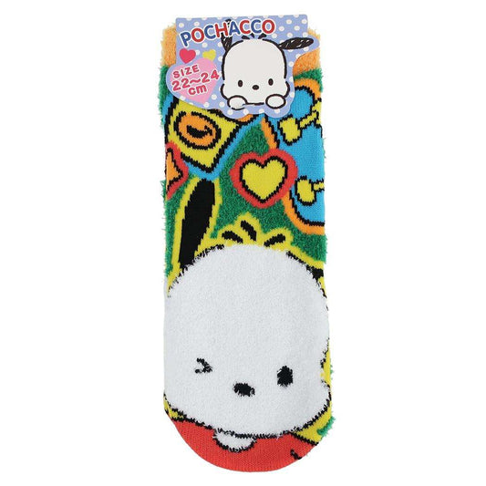 サンリオ 女性用防寒靴下 もこもこルームソックス 22～24cm ポチャッコ/デコレーション sanrio ジェイズプランニング