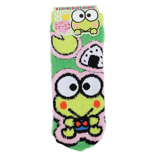 サンリオ 女性用防寒靴下 もこもこルームソックス 22～24cm けろけろけろっぴ/ステッカー sanrio ジェイズプランニング