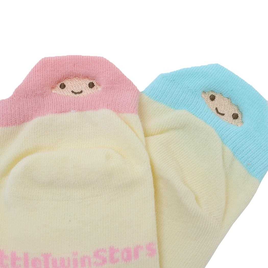 刺繍ヒールソックス レディース 女性用靴下 リトルツインスターズ キキ＆ララ フレンズ サンリオ ジェイズプランニング かわいい メール便可