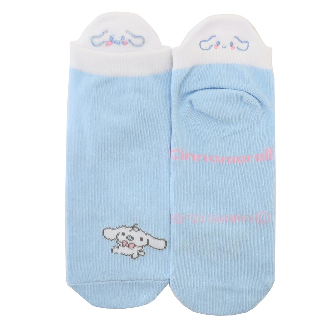 刺繍ヒールソックス レディース 女性用靴下 シナモロール フレンズ サンリオ ジェイズプランニング かわいい メール便可