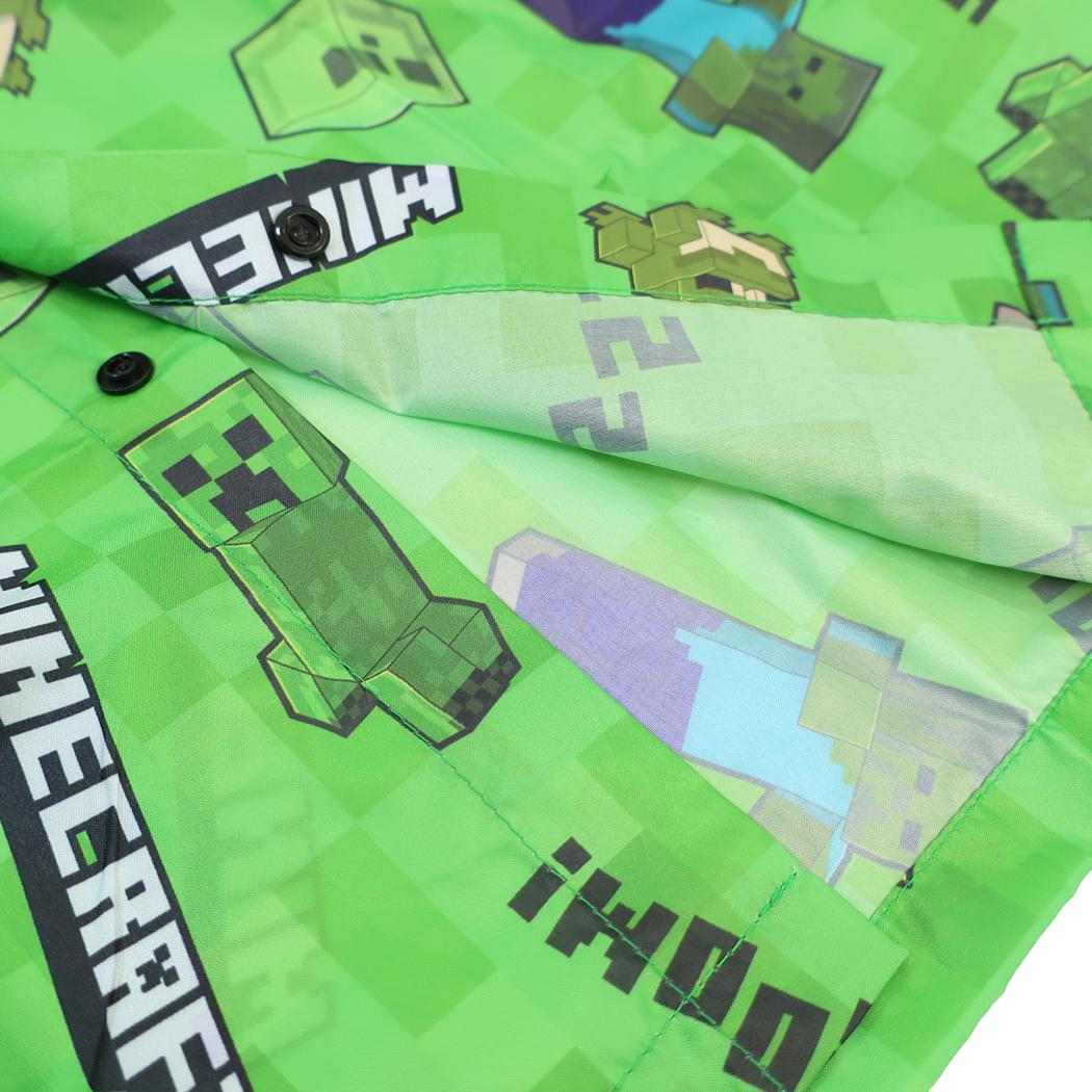 マインクラフト 子供用 レインウェア キッズ レインコート グリーン Minecraft ジェイズプランニング