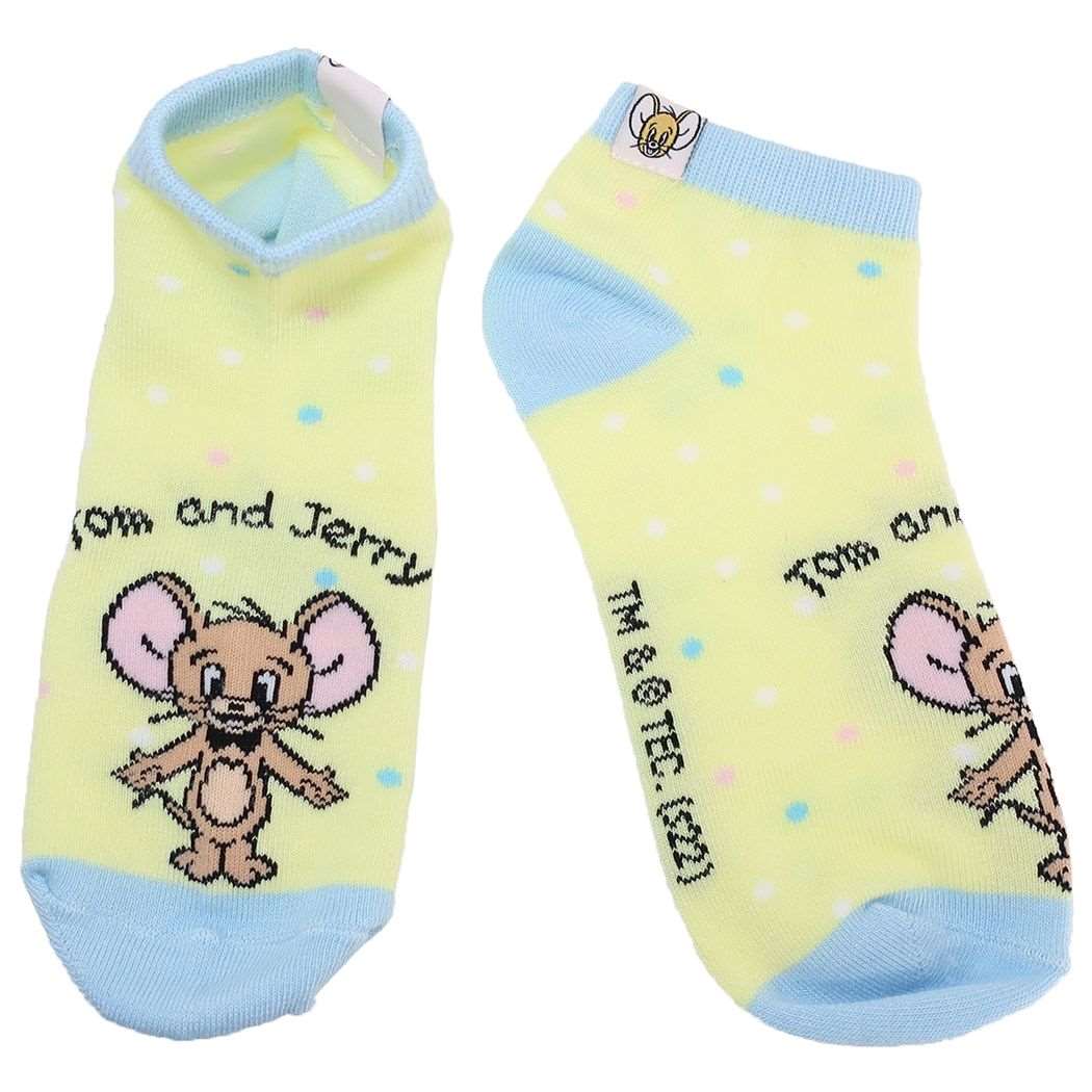 タグ付きレディースソックス 女性用靴下 トムとジェリー JERRY ワーナーブラザース ジェイズプランニング かわいい メール便可