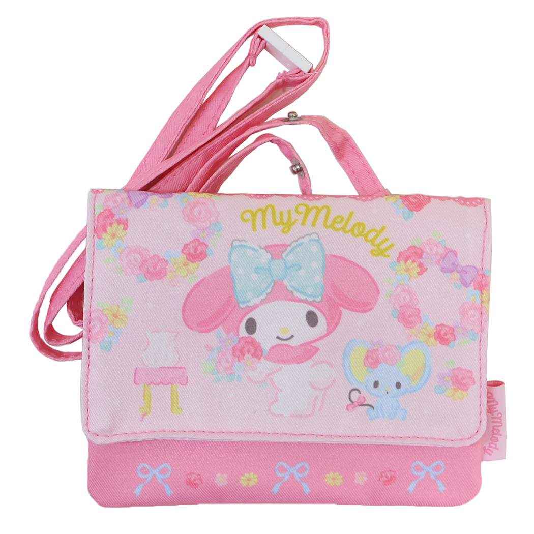 マルチポケット クリップポケット マイメロディ リボンフラワー サンリオ ジェイズプランニング クリップポーチ キッズポシェット メール便可