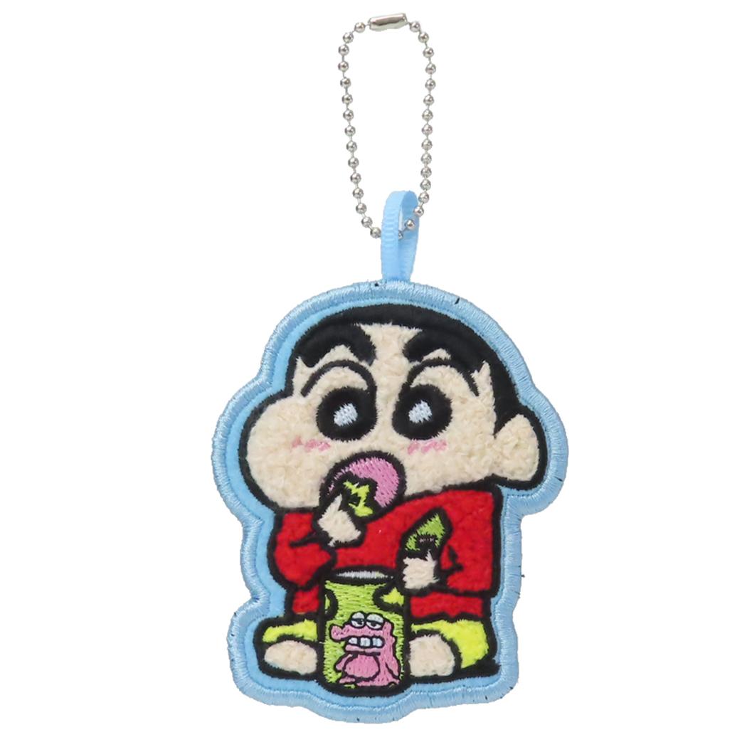 刺繍ワッペンチャーム キーチェーン クレヨンしんちゃん チョコビ ジェイズプランニング キーホルダー かわいい アニメメール便可