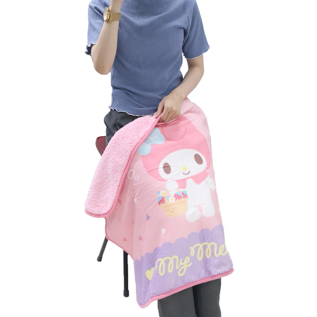 ふわふわブランケット ボタン付き ひざ掛け毛布 マイメロディ サンリオ ウォーマー雑貨 防寒用品